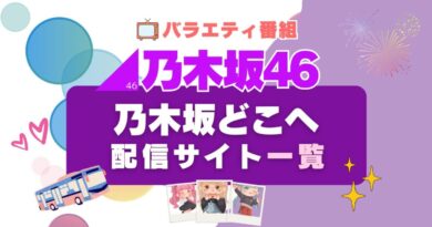 乃木坂46　乃木坂どこへ　配信　動画　サービス　一覧　Hulu フールー