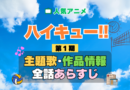 ハイキュー!! 1期 シーズン1 アニメ 主題歌 オープニング 曲 テーマソング 音楽 あらすじ 作品情報 製作 スタッフ 制作 全話 あらすじ タイトル 題名 ネタバレ エンディング ED OP