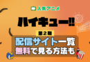 アニメ ハイキュー!! 第2期 シーズン2 セカンドシーズン Season2 2nd 配信一覧 どこで見れる 動画サブスク VOD 動画配信サービス