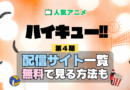 アニメ ハイキュー!! 第4期 シーズン4 フォースシーズン Season4 4th 配信一覧 どこで見れる 動画サブスク VOD 動画配信サービス