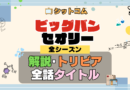 人気シットコム「ビッグバンセオリー」 全シーズン タイトル 題名 エピソード 作品情報 スタッフ ビッグバン★セオリー ギークなボクらの恋愛法則