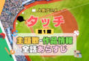 アニメ タッチ あだち充 第1期 TV テレビ シリーズ 主題歌 テーマソング オープニング OP ED エンディング 歌手 声優 作品情報 スタッフ 全あらすじ ネタバレ タイトル 結末